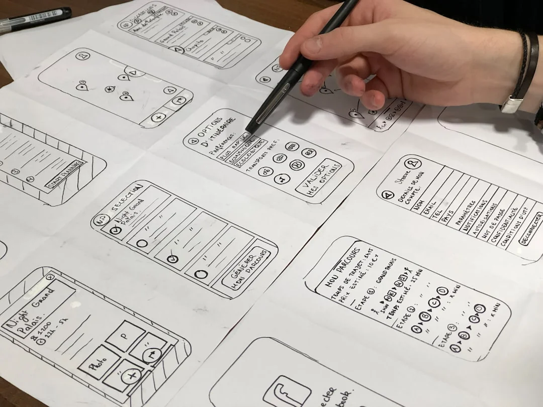 In a contemporary office setting, a dedicated designer is developing a project centered on the user experience.